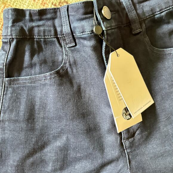Universal Standard High Waisted Shorts 4XS 00 0 2XS NWT Dark Indigo Jean Denim - Picture 5 of 5